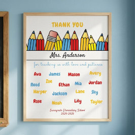 Personalisiertes Dankeschön-Geschenk für den Lehre Poster