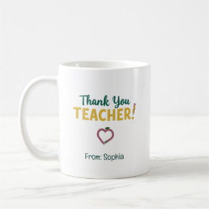 Personalisiertes Dankeschön-Lehrergeschenk vom Sch Kaffeetasse
