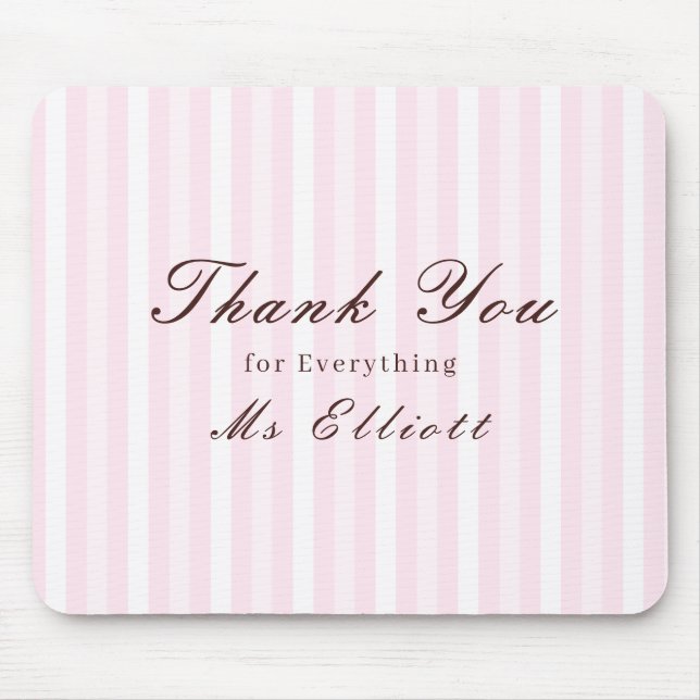 Personalisiertes Dankeschön-Lehrermauspad Pink Mis Mousepad (Vorne)