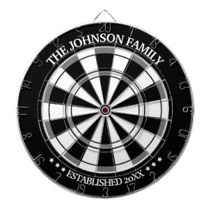 Personalisiertes Dart Board, Schwarz/Weiß Dartscheibe