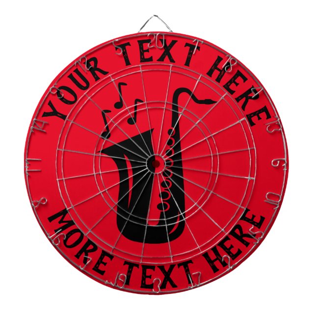 Personalisiertes Dartboard mit Saxophon Dartscheibe (vorne)