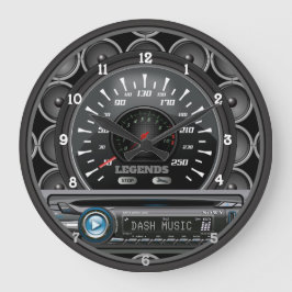 Personalisiertes Dashboard Deck Speedmesser Große Wanduhr