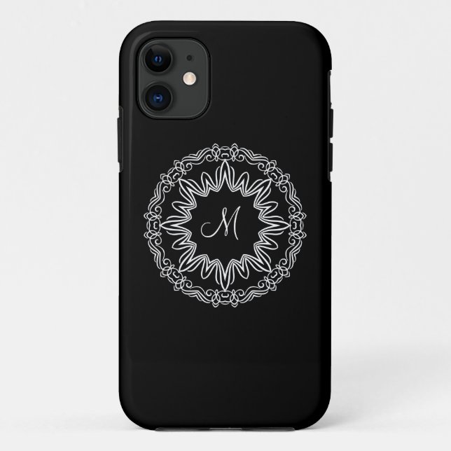 Personalisiertes Decorativmonogramm-Design Case-Mate iPhone Hülle (Rückseite)