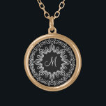 Personalisiertes Decorativmonogramm-Design Vergoldete Kette<br><div class="desc">Personalisiertes Decorativmonogramm-Design</div>