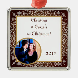 Personalisiertes Dekor Deep marokkanischer Braun Silbernes Ornament