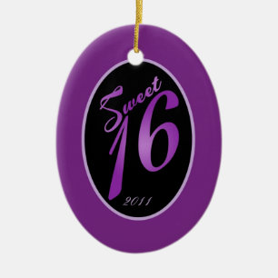 Personalisiertes Dekor Sweet 16 Lila Lilac Keramikornament