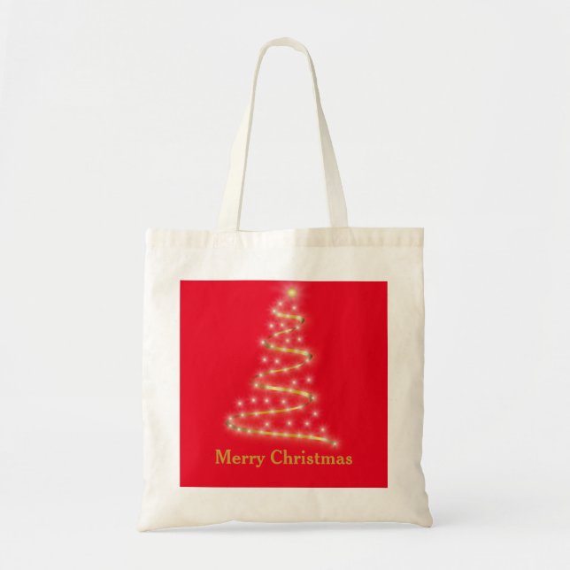 Personalisiertes Dekorationsgeschenk Goldener Weih Tragetasche (Vorne)