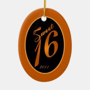 Personalisiertes Dekorationsmilch 16 Orange Keramik Ornament