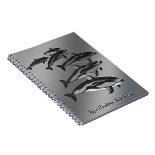 Personalisiertes Delfin-Kunsttagebuch Dolphin Note Notizblock