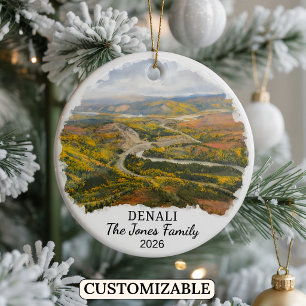 Personalisiertes Denali-Nationalpark, Alaska nach  Keramik Ornament