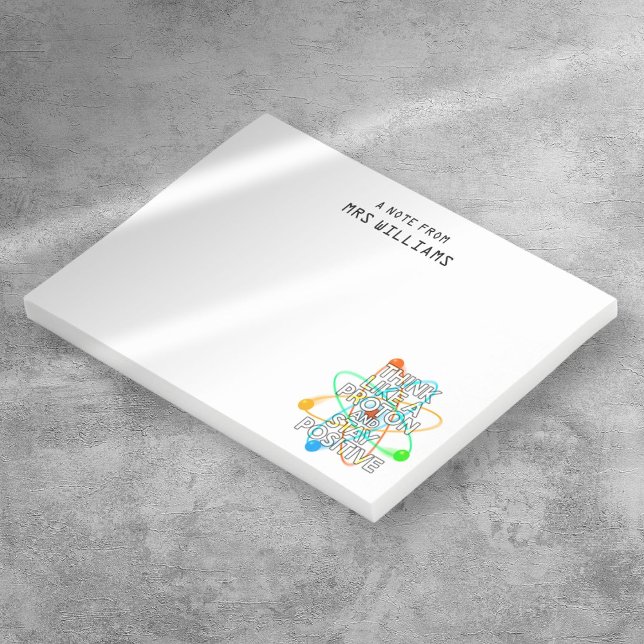 Personalisiertes DENKEN WIE EIN PROTON UND BLEIBE  Post-it Klebezettel (Personalized THINK LIKE A PROTON AND STAY POSITIVE Post-it Notes)