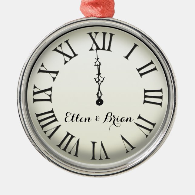 Personalisiertes des Sylvesterabends Ornament Aus Metall (Vorne)