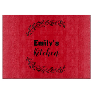 Personalisiertes Design Anpassbar rot farbig Schneidebrett