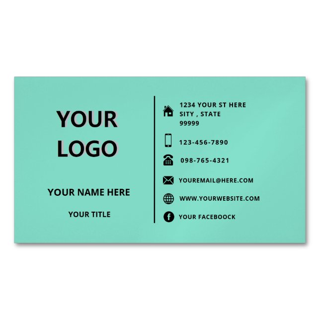 Personalisiertes Design Business Card Magnet (Vorderseite)