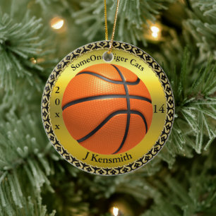 Personalisiertes Design der Basketball Champions L Keramik Ornament