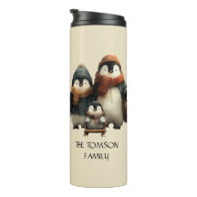 Personalisiertes Design für die Winter-Pinguinfami