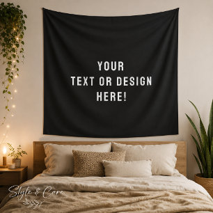 Personalisiertes Design für kleine schwarze Tapiss Wandteppich