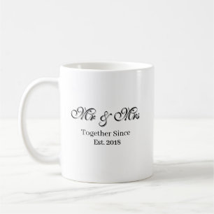 Personalisiertes Design für Paare mit Gründungsjah Kaffeetasse