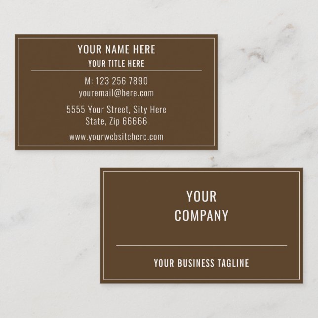 Personalisiertes Design Ihrer eigenen Colour Busin Visitenkarte (Vorne/Hinten)