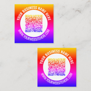 Personalisiertes Design Ihrer eigenen QR-Code-Busi Quadratische Visitenkarte