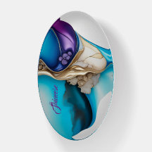 Personalisiertes Design in Blau und Gold