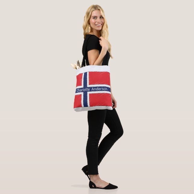 Personalisiertes Design mit norwegischer Flagge un (Am Model)