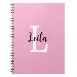 Personalisiertes Design mit rosa Monogramm-Schrift Notizblock