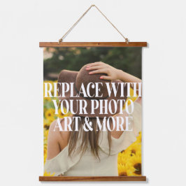 Personalisiertes Design Wandteppich Mit Holzrahmen