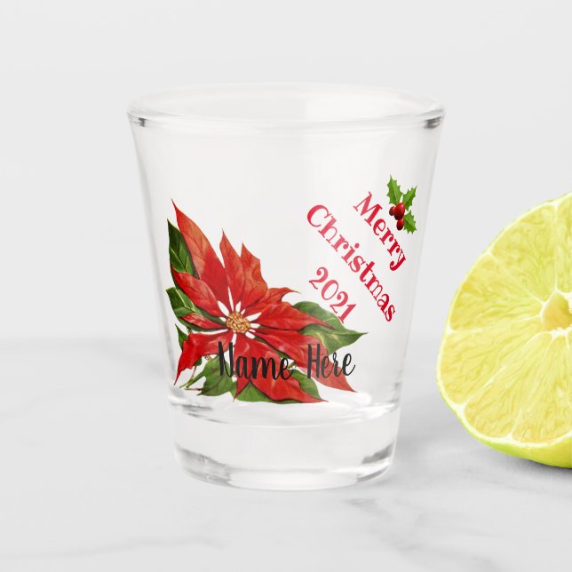 Personalisiertes Design Weihnachtsglas Schnapsglas (Vorderseite)