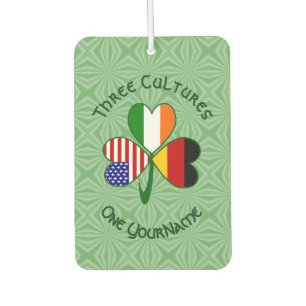 Personalisiertes Deutsches Irisches USA Shamrock Autolufterfrischer