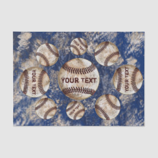 Personalisiertes dicker Vintager Baseball-Tissue Seidenpapier