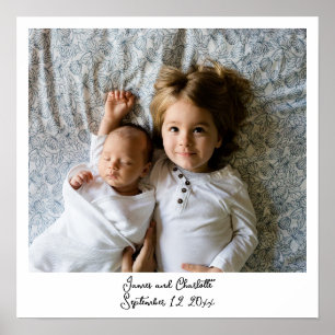 Personalisiertes Digitalfoto und Text Poster