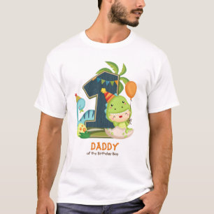Personalisiertes Dino Birthday Tshirt für Daddy