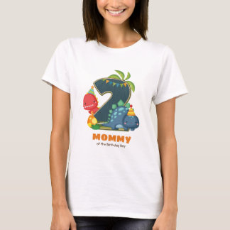 Personalisiertes Dino Birthday Tshirt für Mama