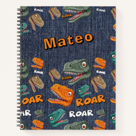 Personalisiertes Dinosaur Roar Name Notebook für J Notizbuch