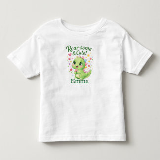 Personalisiertes Dinosaurier-Geburtstags-Shirt für Kleinkind T-shirt