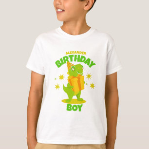 Personalisiertes Dinosaurier-Geburtstags-T-Shirt f T-Shirt
