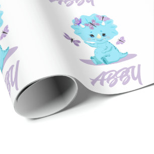 Personalisiertes Dinosaurier-Geschenkpapier Geschenkpapier