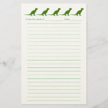 Personalisiertes Dinosaurier-liniertes Schreibware
