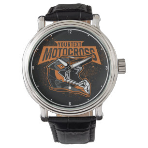 Personalisiertes Dirt Bike Motocross Racing Helm Armbanduhr