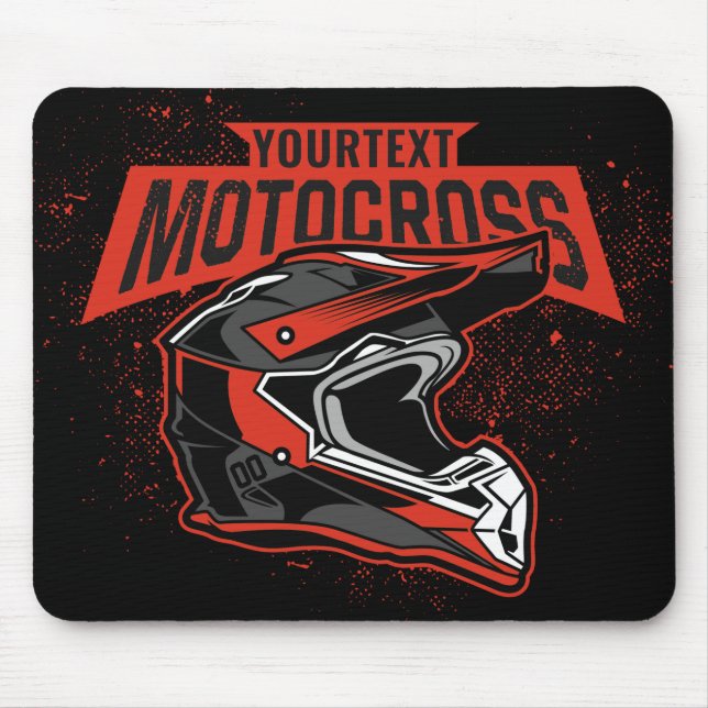 Personalisiertes Dirt Bike Motocross Racing Helm Mousepad (Vorne)