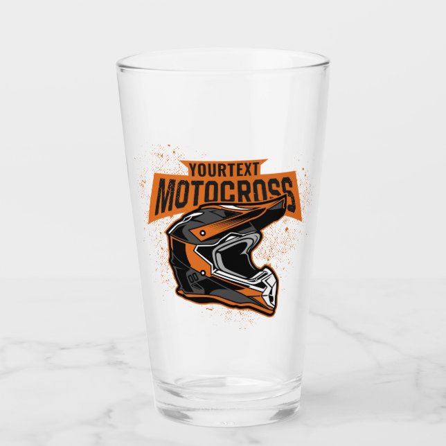Personalisiertes Dirt Bike Motocross Rennen Glas (Vorderseite)