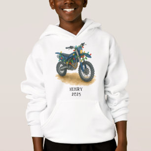 Personalisiertes Dirt Bike Weihnachten Motorrad Ju Hoodie