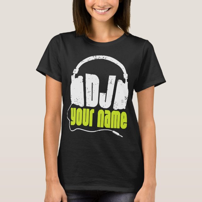 Personalisiertes DJ irgendeine T-Shirt (Vorderseite)