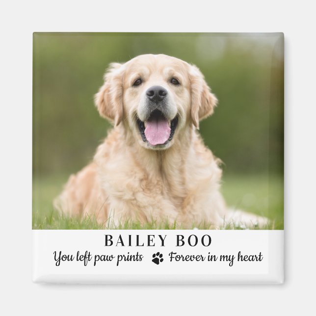 Personalisiertes Dog-Memorial-Geschenk Benutzerdef Magnet (Vorne)