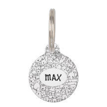 Personalisiertes Dog-Tag mit Doodle-Design