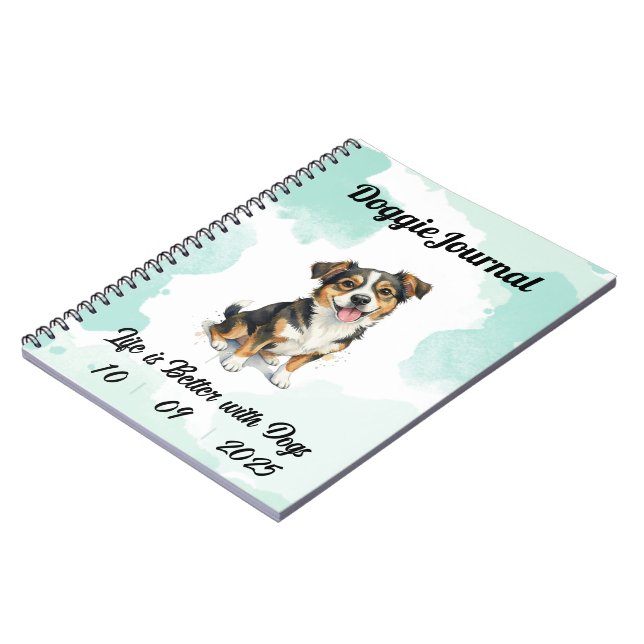 Personalisiertes Doggie Journal - Benutzerdefinier Notizblock (Linke Seite)