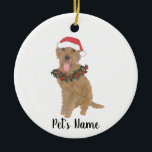 Personalisiertes Doodle (Roter Golden Apricot) Keramik Ornament<br><div class="desc">Machen Sie die schöne Liste in diesem Jahr mit einem personalisierten Ornament Ihrer Lieblings-kleine Elf!</div>
