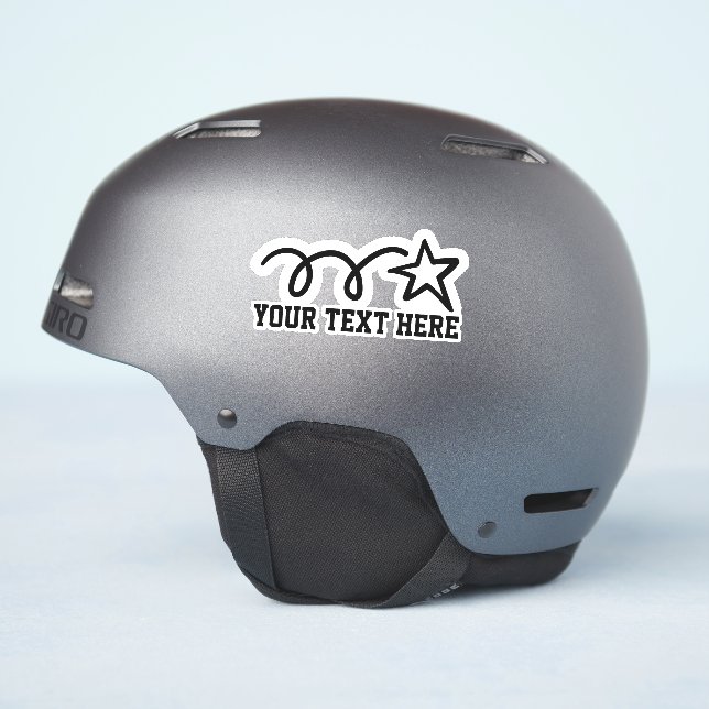 Personalisiertes Drehstar-Vinyl Aufkleber (Helmseite)