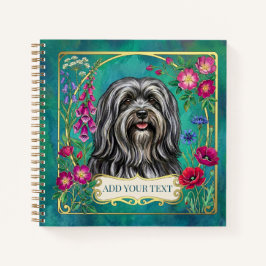 Personalisiertes dunkelgraues Lhasa-Apso-Notizbuch Notizbuch
